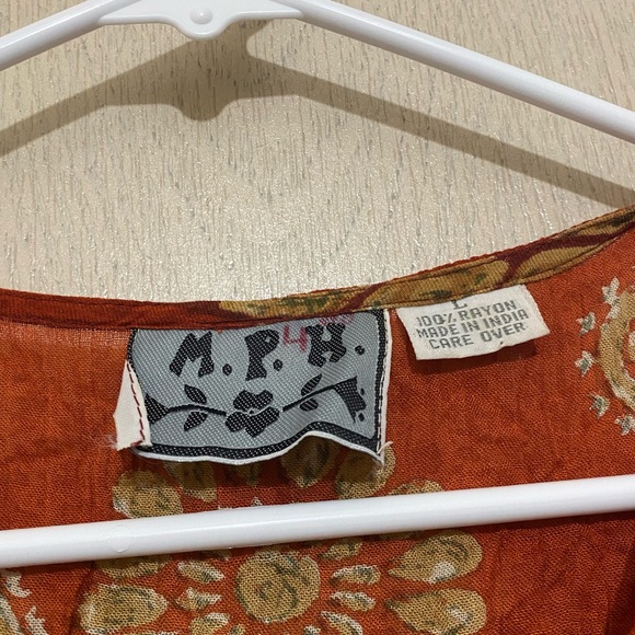 100% Rayon Vintage Bohemian Indian Dress - Picture 5 of 6